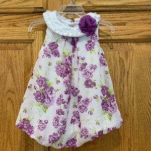 Baby essentials dressy Floral Baby Dress with Purple Flowers, size 24 mos